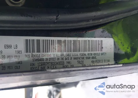 2016 Ram 1500 Sport z USA, uszkodzony, nr VIN 1C6RR7MT9GS349559